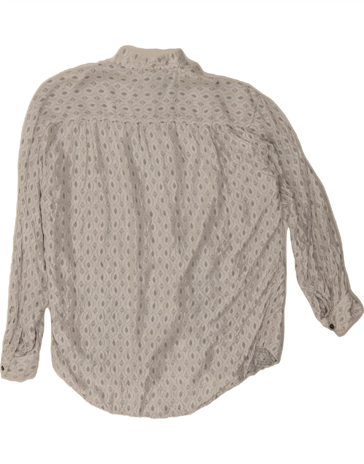 VINTAGE Mens Shirt Large Grey Geometric Vintage Vintage and Second-Hand Vintage from Messina Hembry 