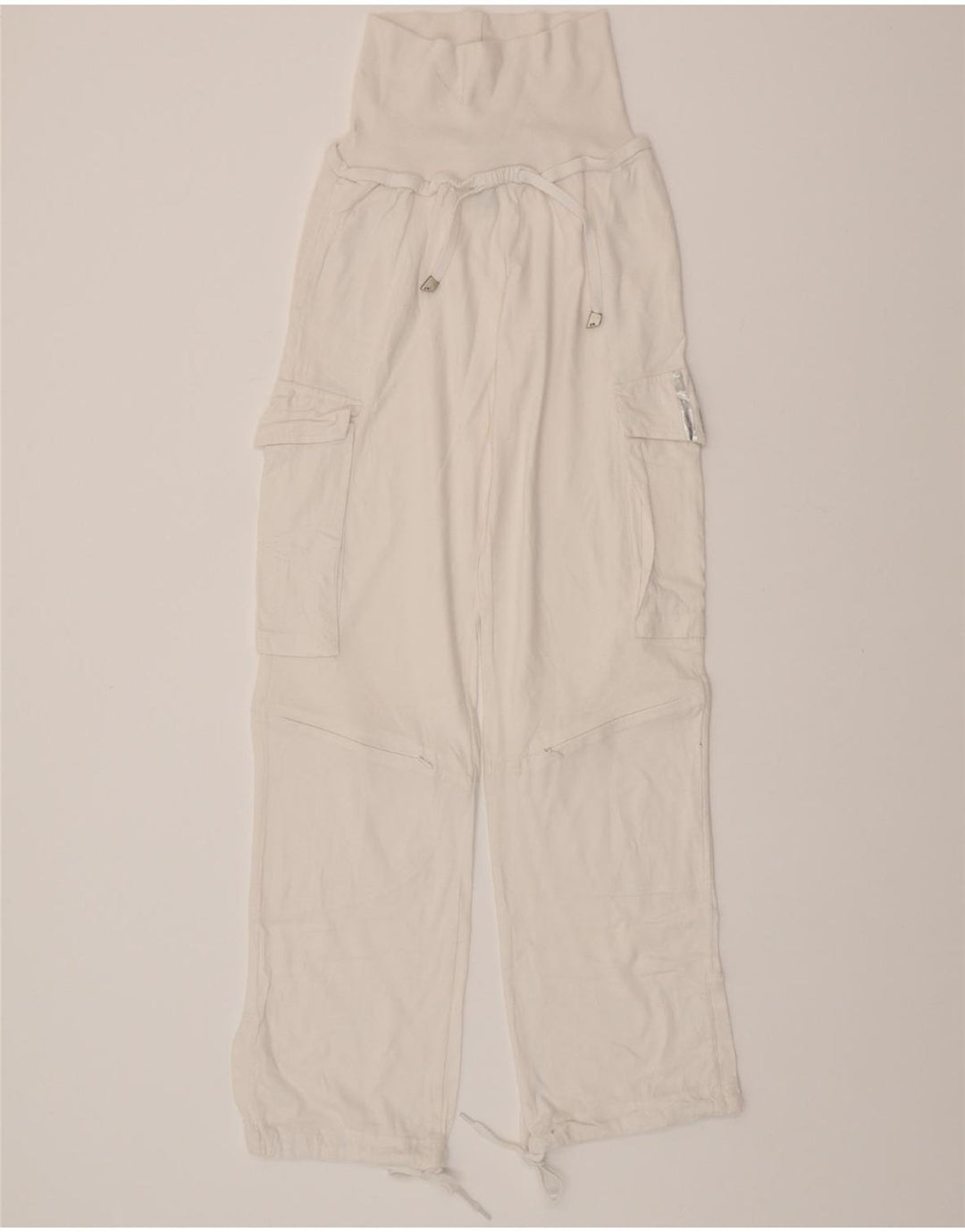 ADIDAS Cargo træningsdragt bukser til kvinder UK 8 Small White Bomuld