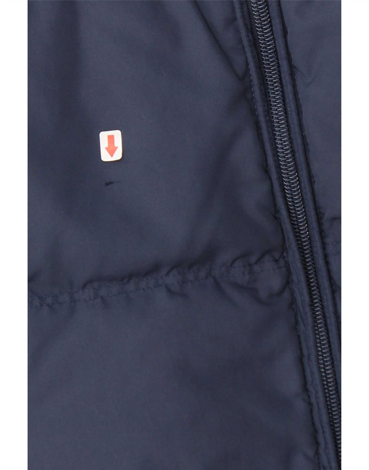 Asics Herre Polstret Gilet UK 40 Large Navy Blue Colourblock