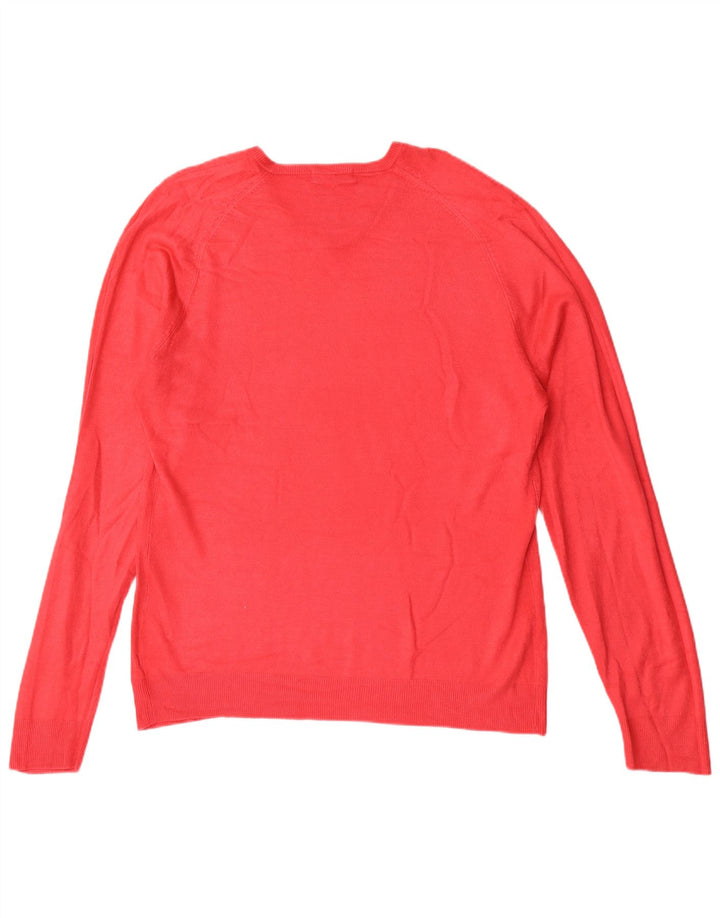Marks & Spencer Herre Autograph V-hals trøje Sweater Stor Rød Akryl