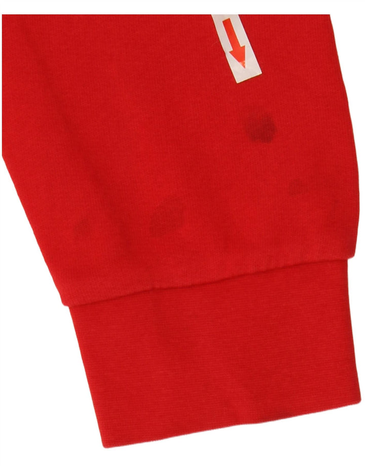 Lee Dame Grafisk Regular Fit Sweatshirt Jumper UK 14 Medium Rød Bomuld