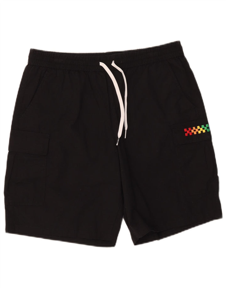 Vans Herre Cargo Shorts Medium W30 Sort Geometrisk Bomuld
