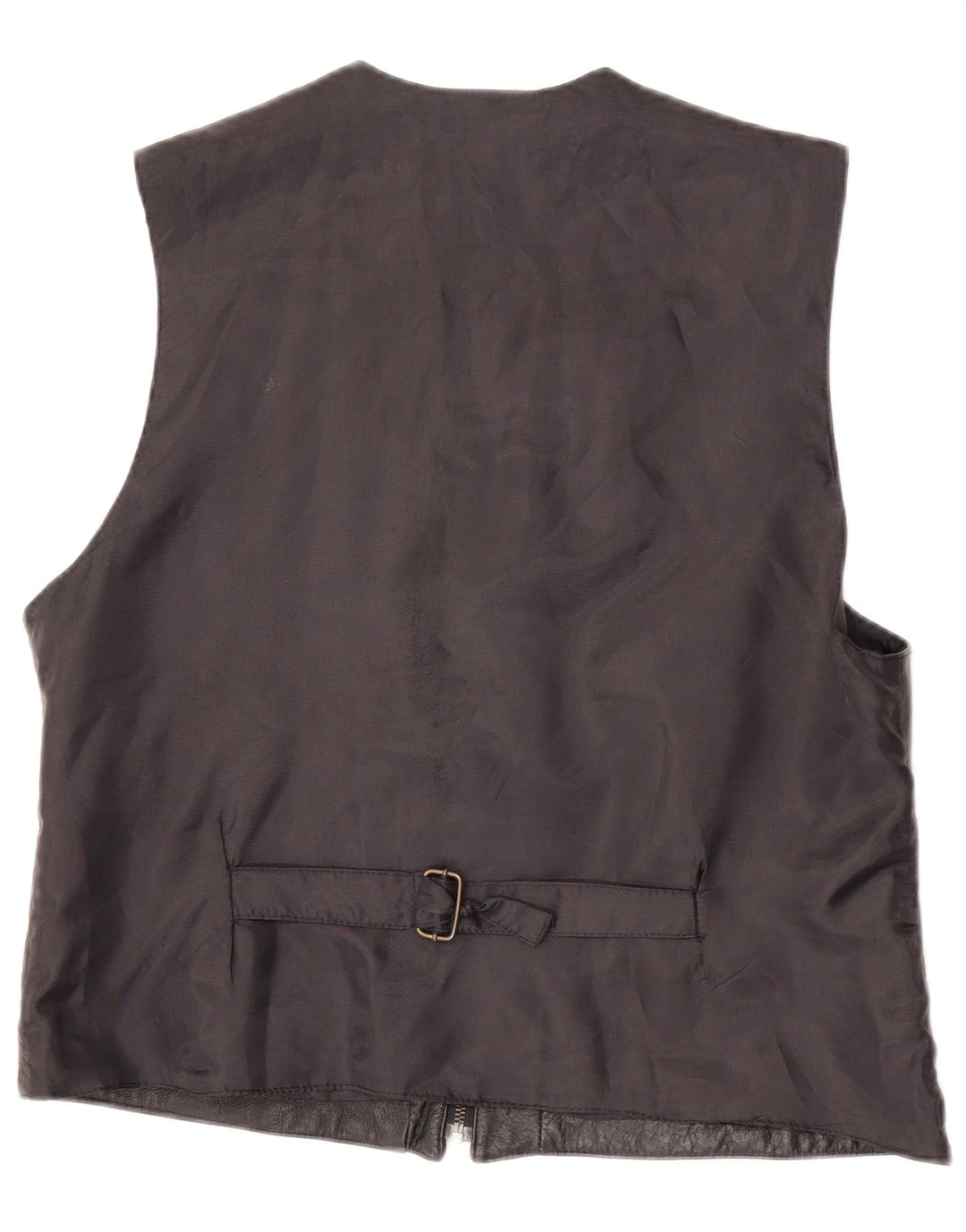 Vintage herre læder vest XL sort læder