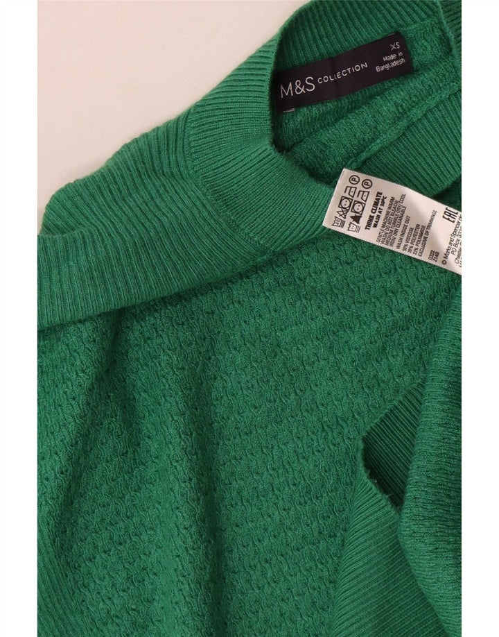 Marks & Spencer Dame Oversized Turtle Neck sweater UK 6 XS Grøn