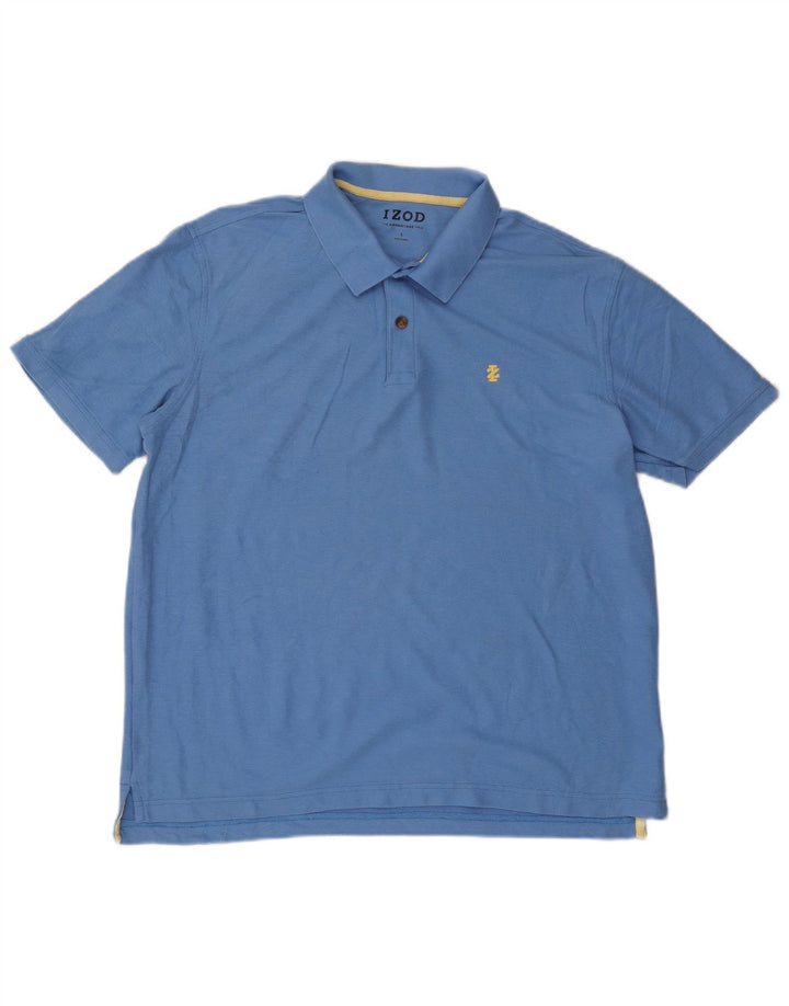 IZOD Poloskjorte til mænd, stor blå
