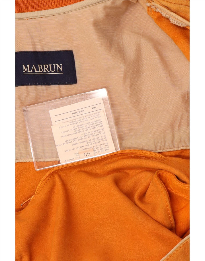 Mabrun Herre Ruskind Bomber Jacket IT 50 Large Orange Læder