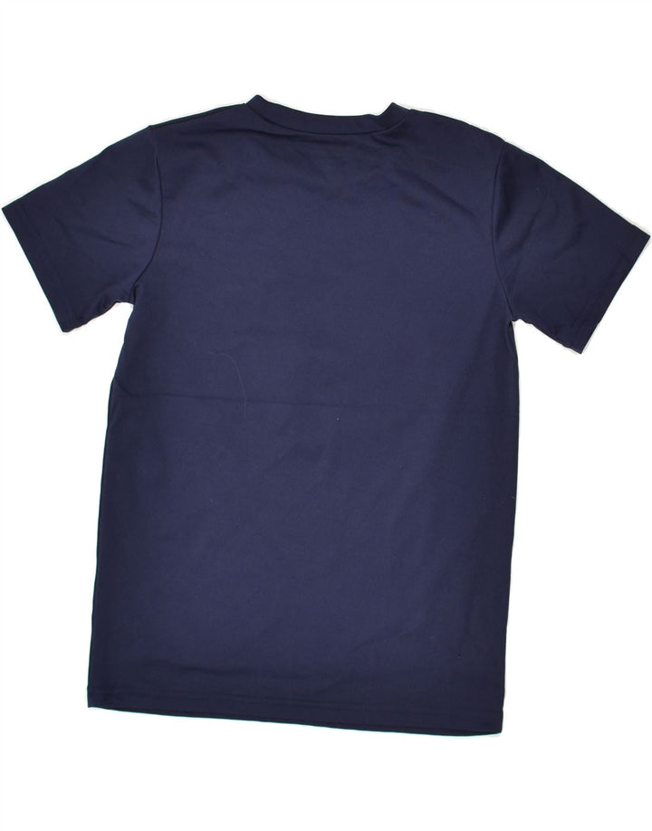 CHAMPION Boys Graphic T-Shirt Top 11-12 Years Medium Navy Blue Polyester | Vintage Champion | Thrift | Second-Hand Champion | Used Clothing | Messina Hembry 