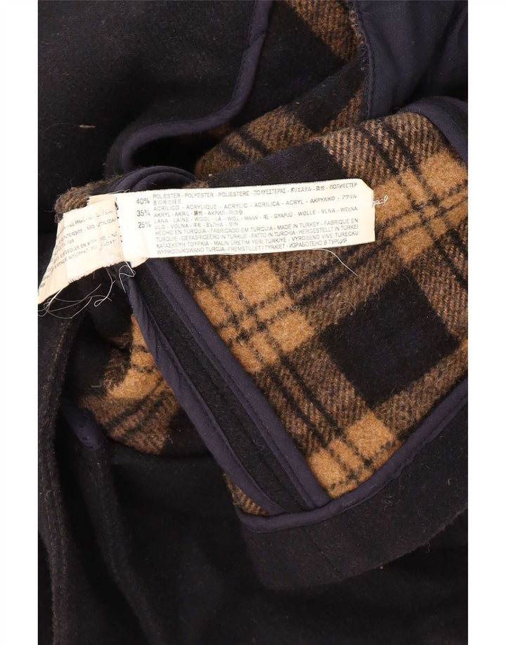 Zara Herre Pea Coat UK 42 XL Navy Blue Polyester