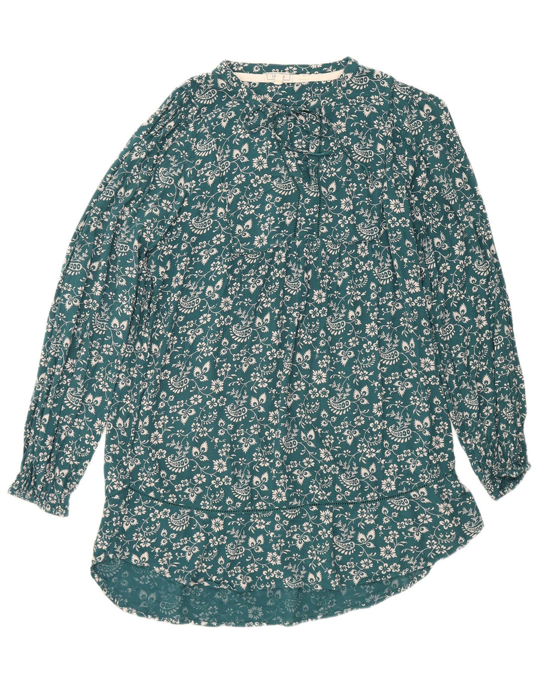 Fat Face Womens Basic Dress UK 12 Medium Blue Floral Viscose