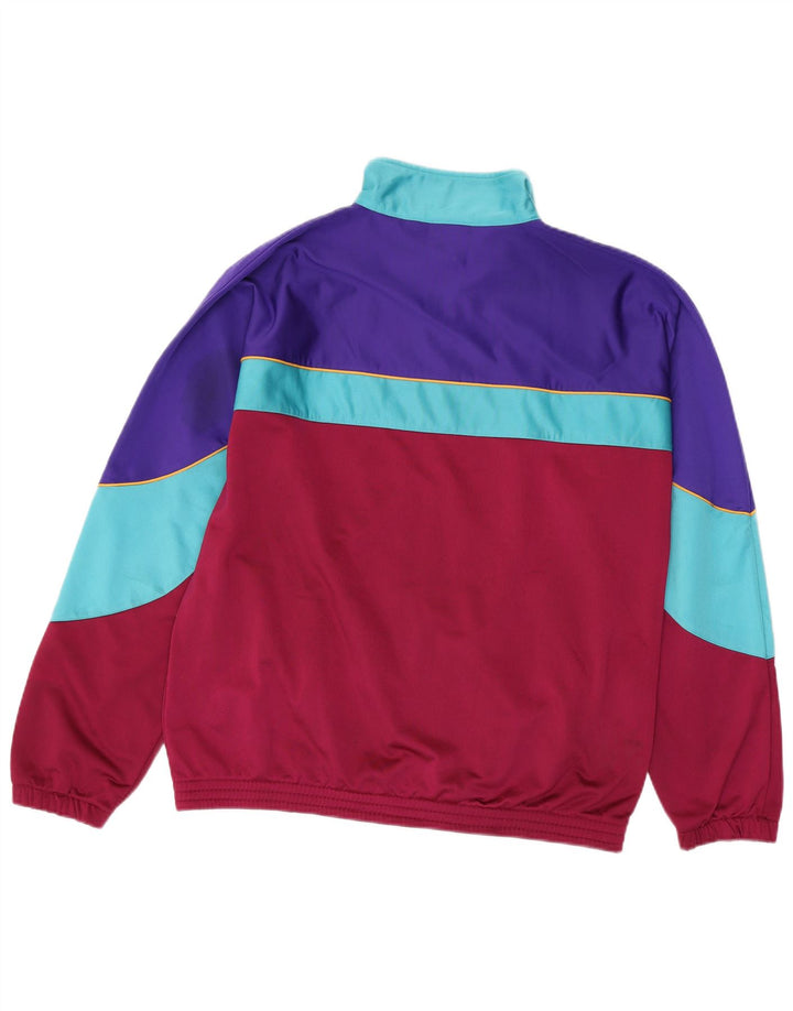 VINTAGE Træningsdragt til mænd Topjakke Medium Maroon Colourblock Polyester