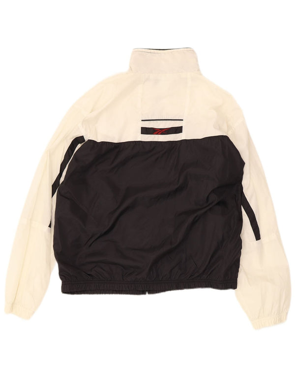 Reebok træningsdragt topjakke til kvinder UK 12 Medium White Colourblock