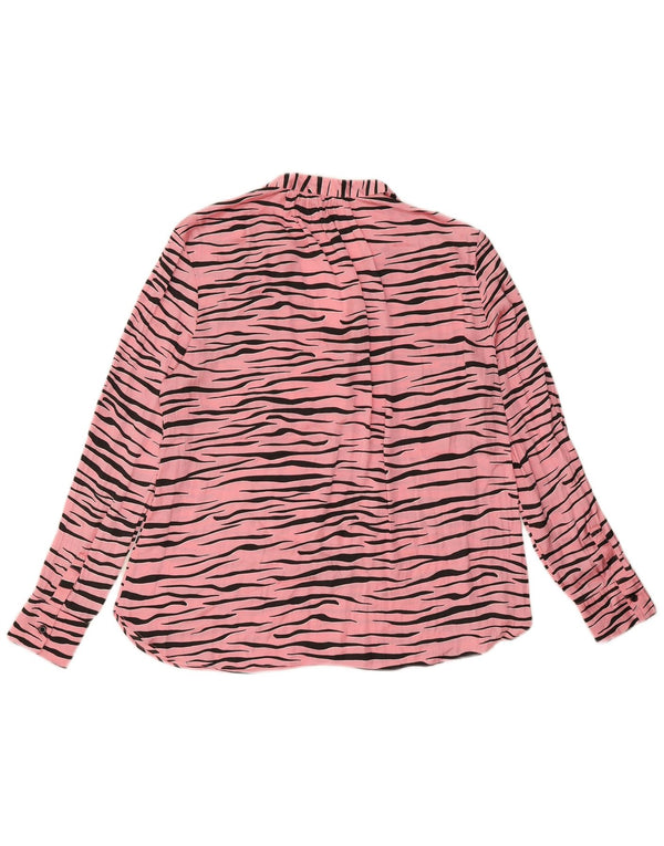 French Connection Damebluse Top UK 12 Medium Pink Animal Print