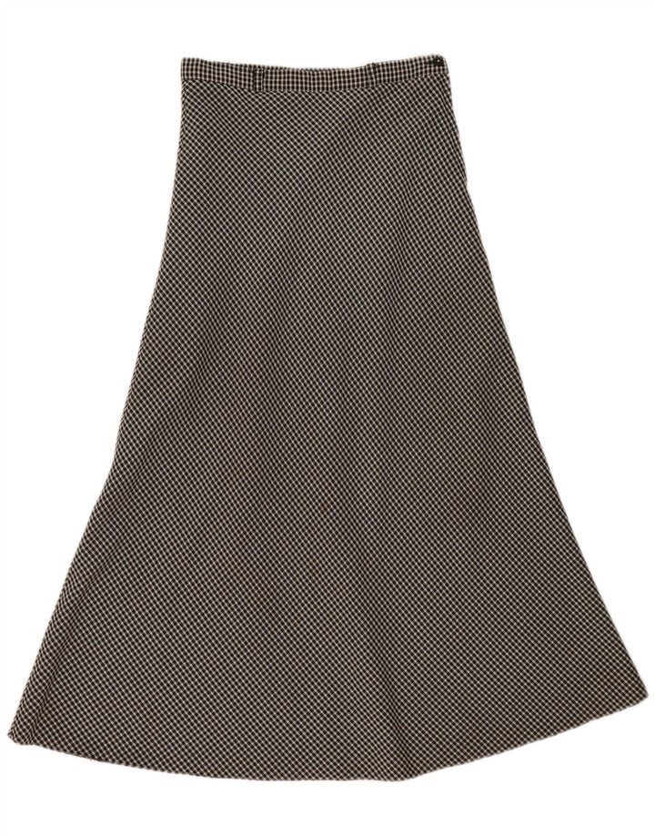 Vintage Midi-nederdel til kvinder EU 40 Medium W30 Sort Gingham