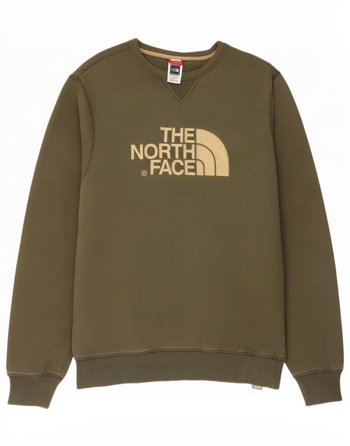 The North Face Herre Grafisk Sweatshirt Jumper Medium Khaki Bomuld