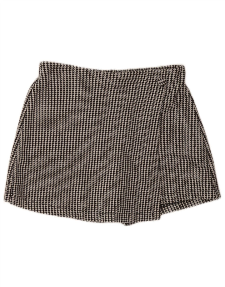 ZARA Girls Skort 11-12 år W24 Black Houndstooth Bomuld