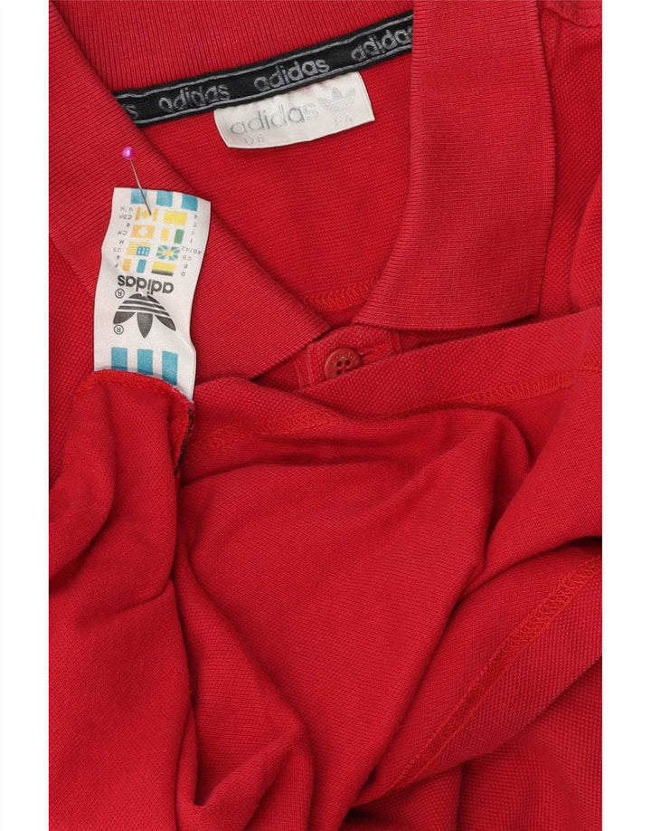 Adidas Polo Shirt til mænd UK 40/42 Medium Rød