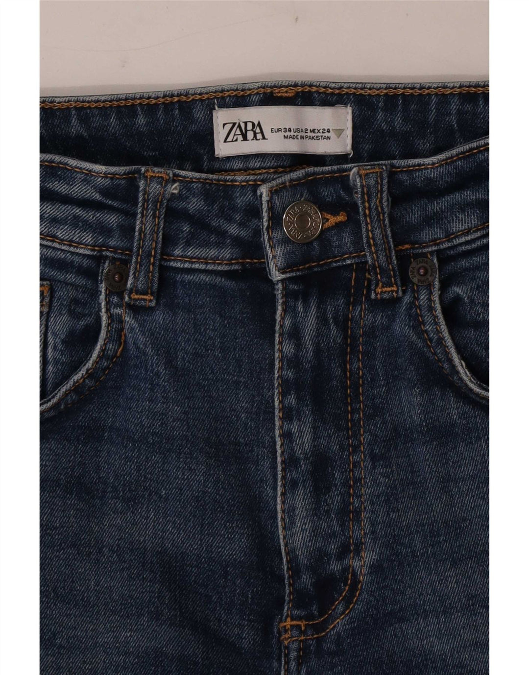 Zara Dame Bootcut Jeans EU 34 2XS W24 L25 Blå