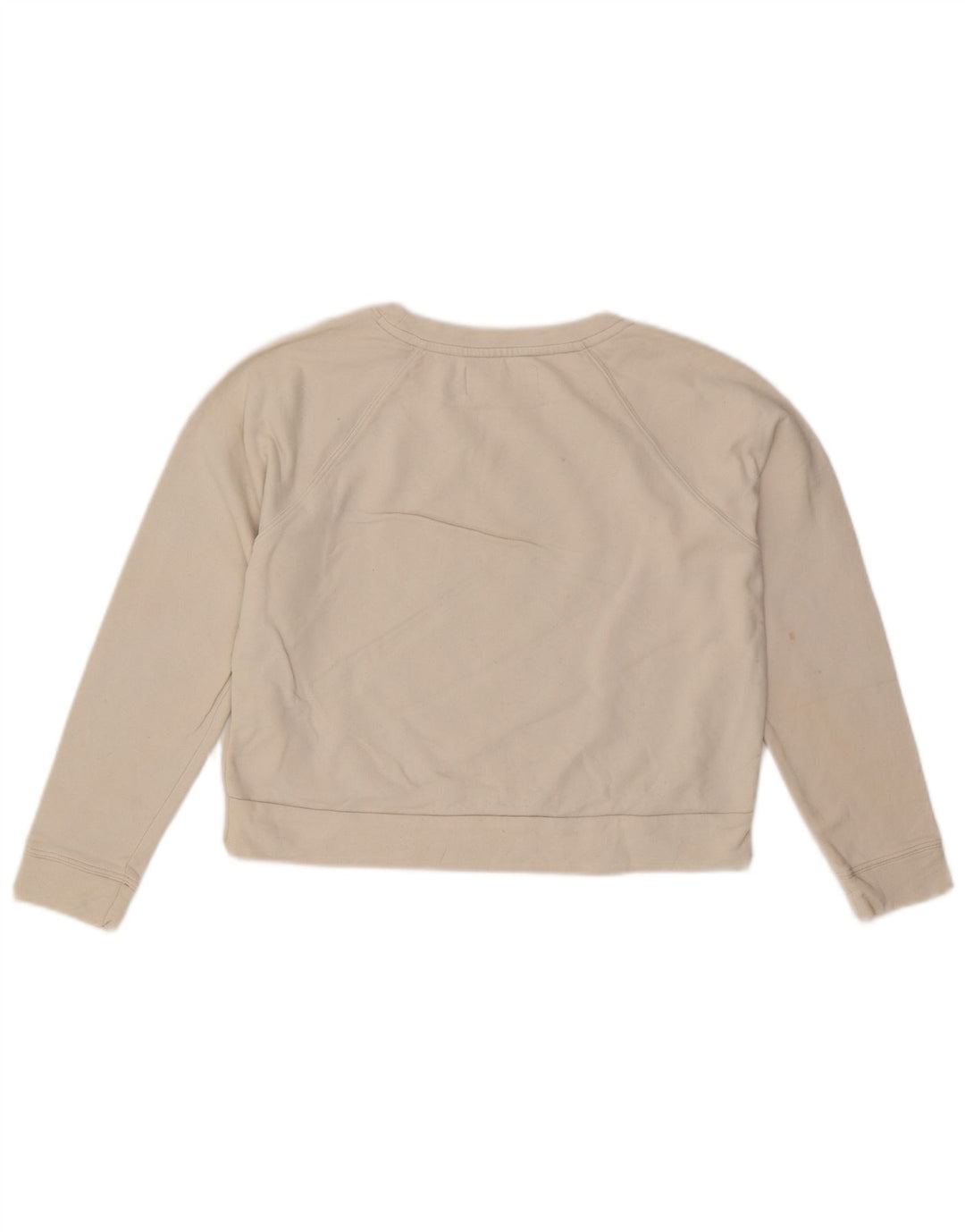 Calvin Klein Jeans Dame Crop Sweatshirt Jumper UK 10 Small White