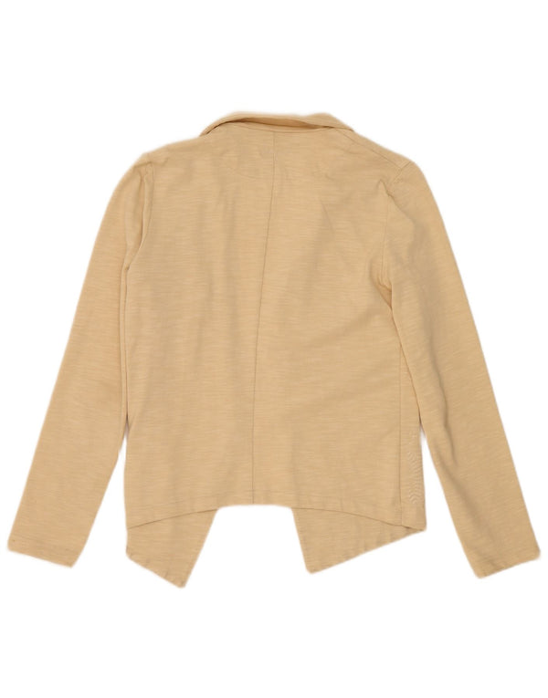 Desigual Womens Open Blazer Jacket EU 38 Medium Beige Flecked Bomuld