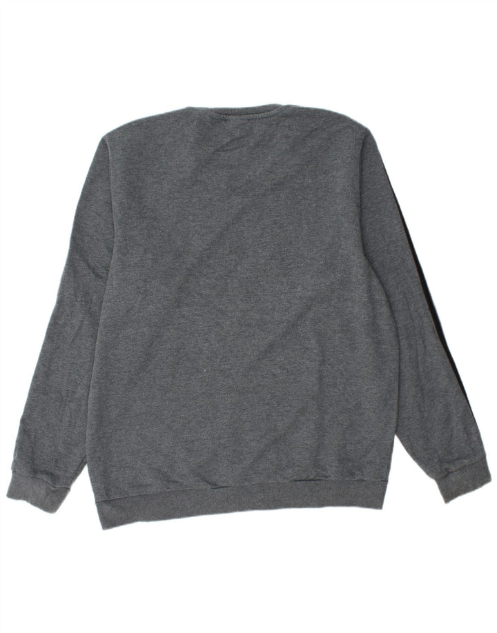 ADIDAS Mens Sweatshirt Jumper Large Grey Cotton