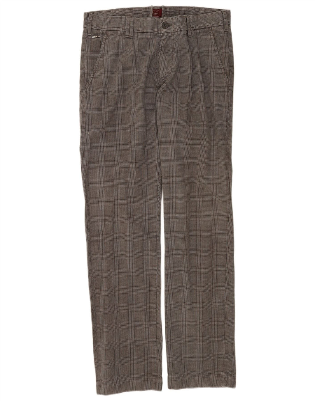 Marlboro Classics Herre Pegged Chino Bukser W36 L34 Grå ternet bomuld