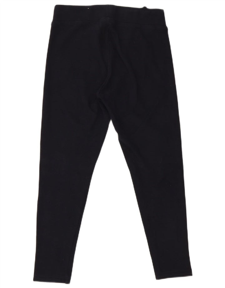 Marks & Spencer Womens Leggings UK 12 Medium Navy Blue Polyester