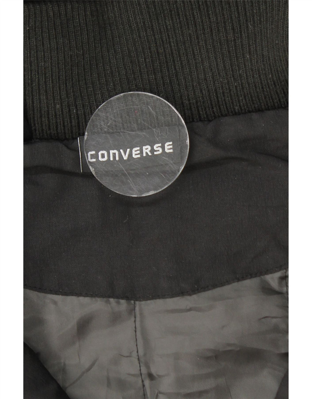 Converse Herre hættepolstret jakke UK 40 Stor sort nylon