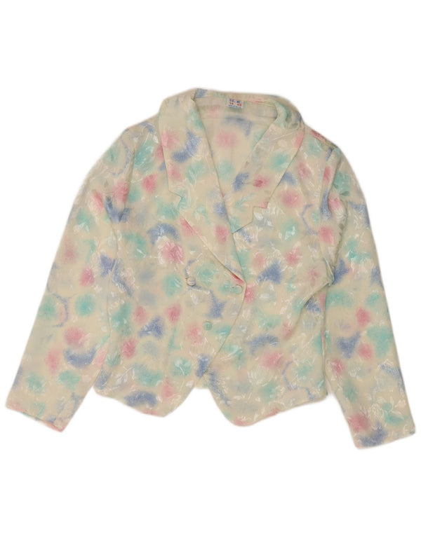 Vintage dame cardigan top UK 14 Medium Multicolored Tie Dye