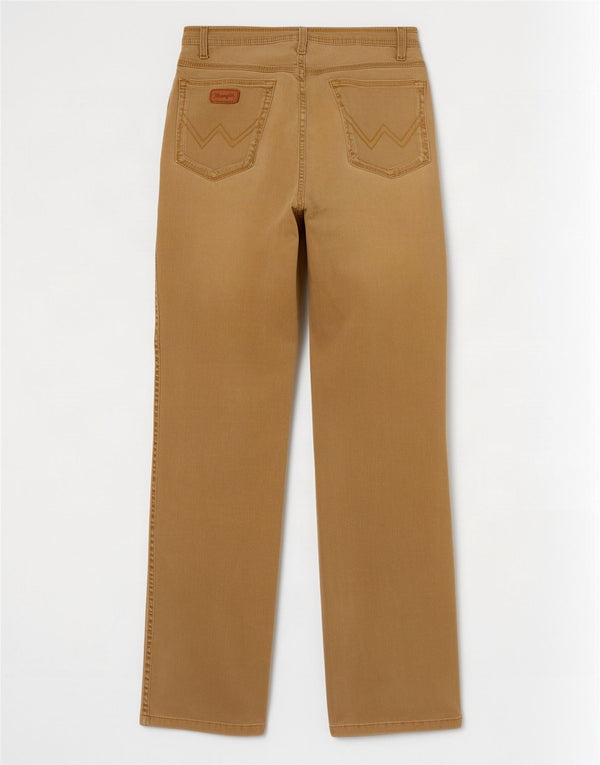 Wrangler Herre Texas Stretch Lige Casual Bukser W34 L34 Beige Bomuld