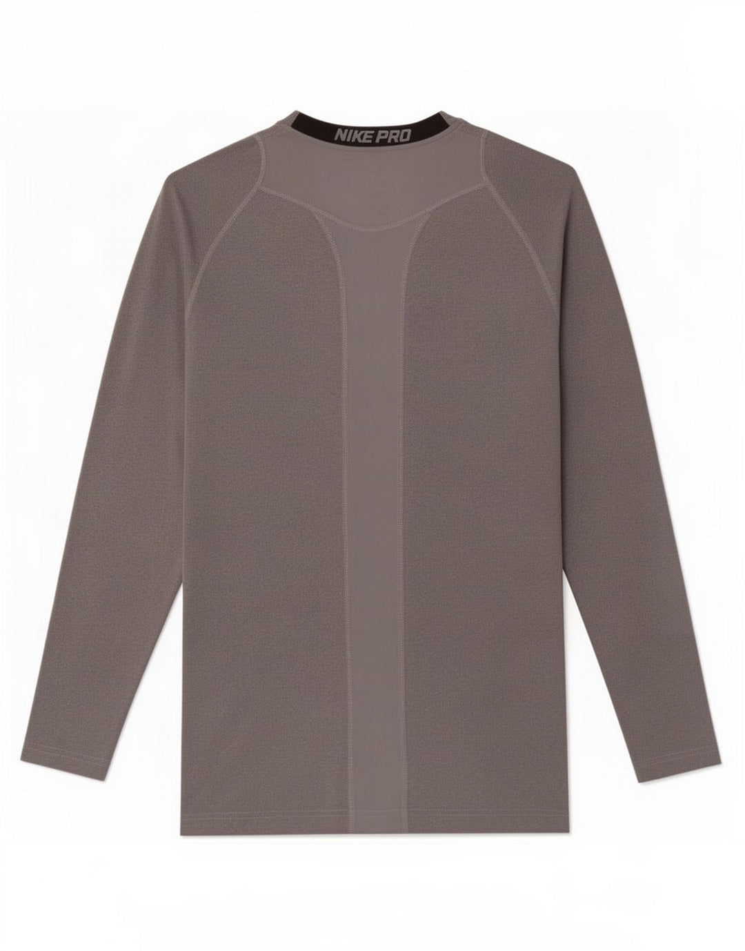 Nike Dame Dri Fit Top Langærmet UK 10 Small Grey Colourblock Polyester