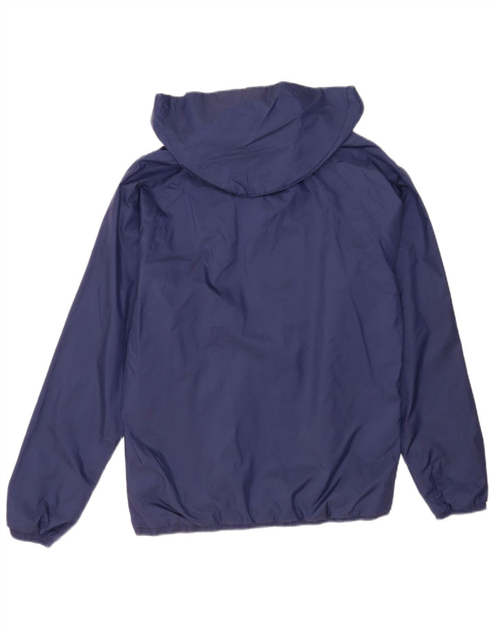 Puma Regnjakke med hætte til mænd UK 38 Medium Navy Blue Colourblock Nylon