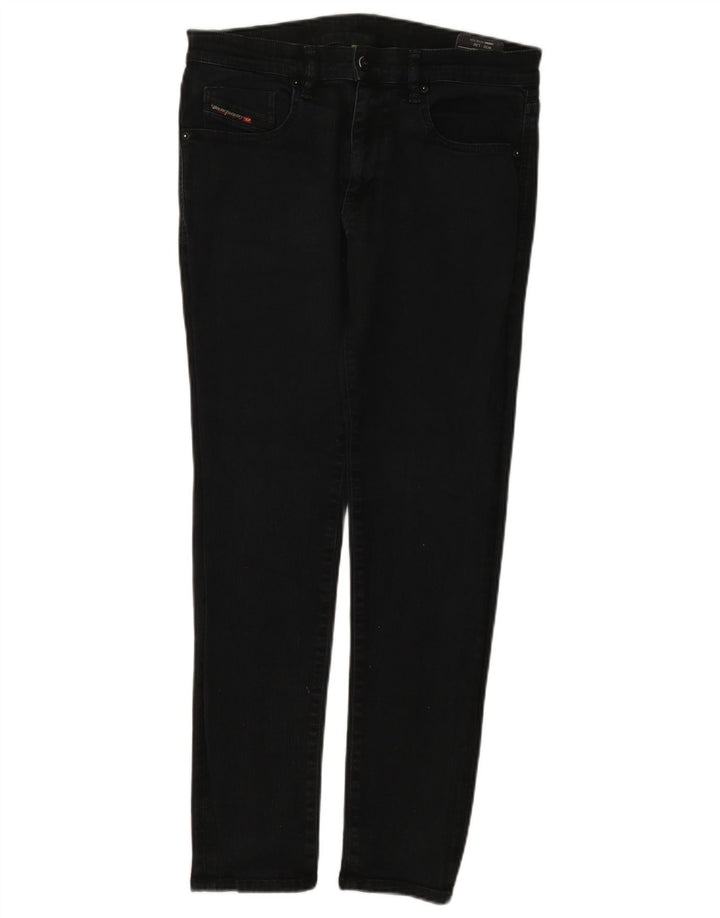 Diesel Herre D-Strukt Slim Jeans W32 L30 Sort Bomuld