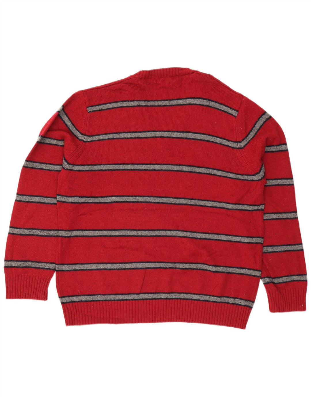 Marks & Spencer Herre Blue Harbor V-hals sweater Stor rød stribet