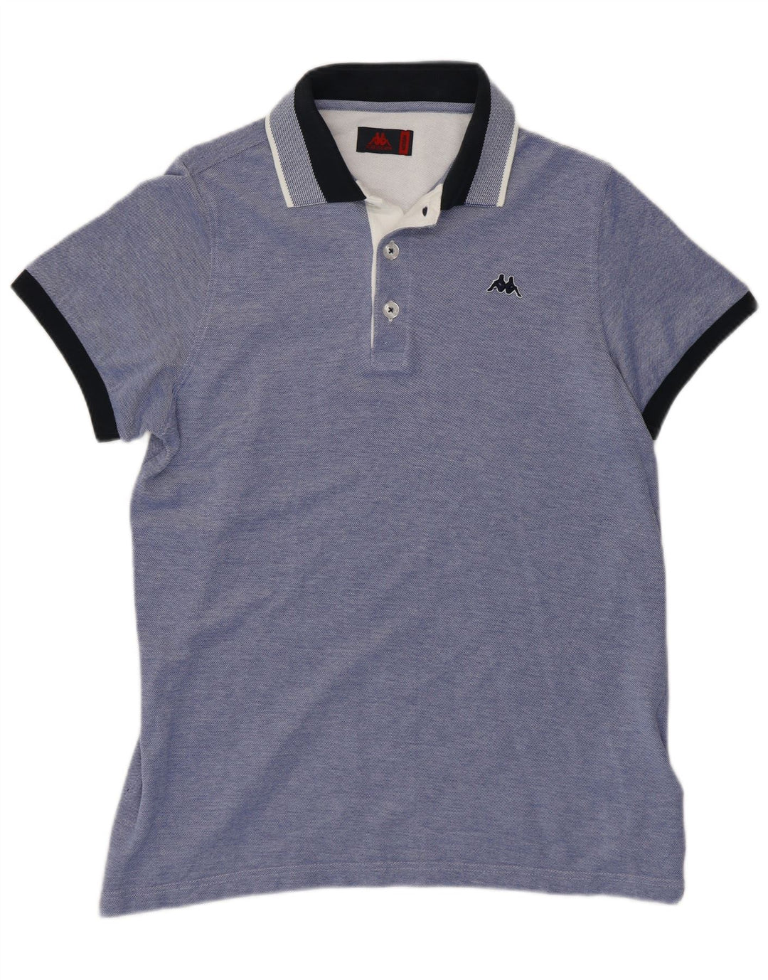 Kappa herre poloshirt Medium Blue Colourblock Bomuld