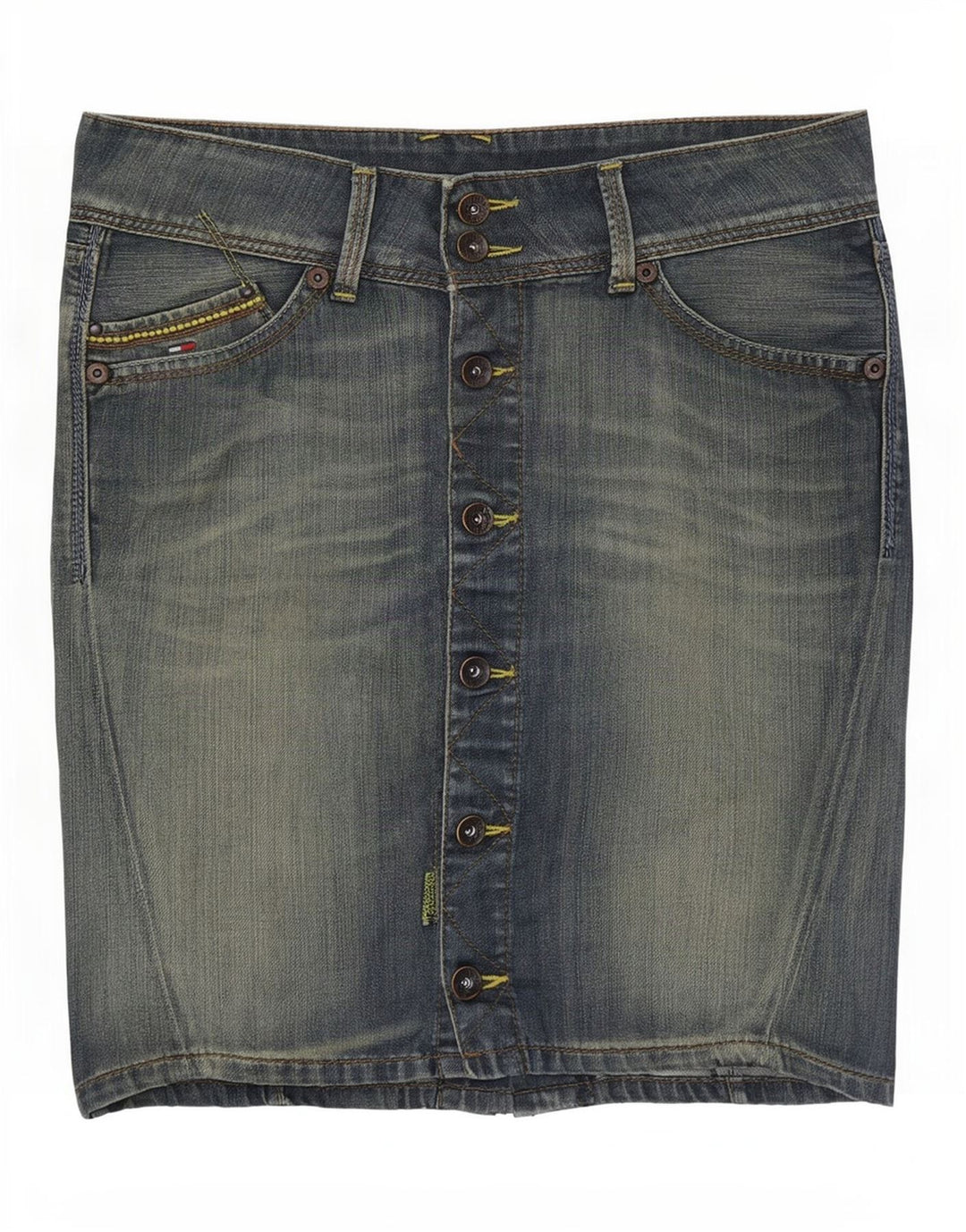 Tommy Hilfiger Dame Sonora Denim Nederdel Medium W34 Blå Bomuld