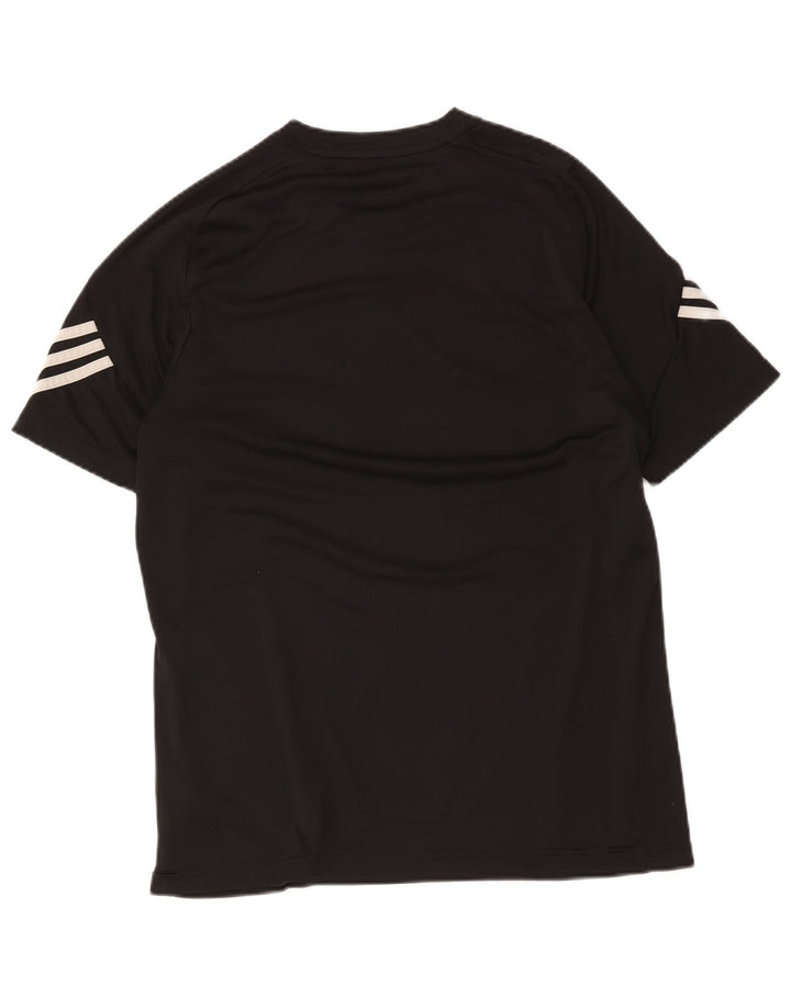 Adidas Herre Grafisk T-Shirt Top Stor Sort Polyester Sports