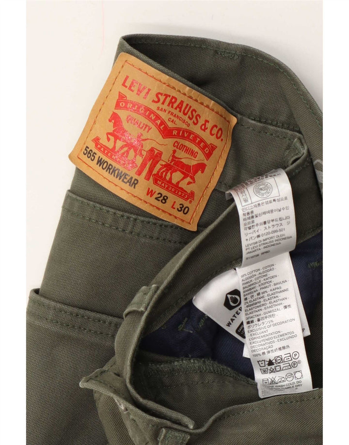 Levi's Herre 565 Straight Cargo Bukser W28 L30 Khaki Bomuld