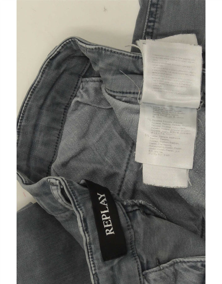 Replay Herre Slim Jeans W34 L32 Grå Bomuld