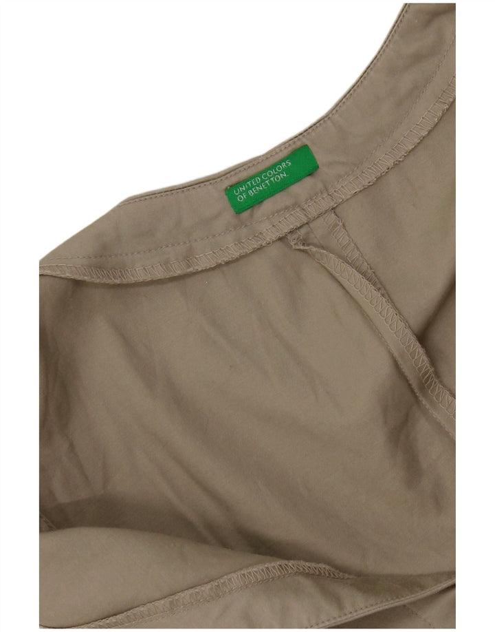 Benetton Kvinders Ærmeløs Skede Kjole UK 12 Medium Khaki