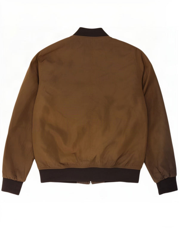 Zara Herre Bomber Jacket UK 40 Large Khaki Colourblock Polyester