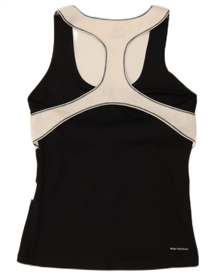Fila Damevest Top UK 14 Stor Sort Colourblock Polyester