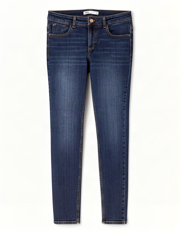 Zara Dame Skinny Jeans EU 40 Medium W30 L28 Marineblå