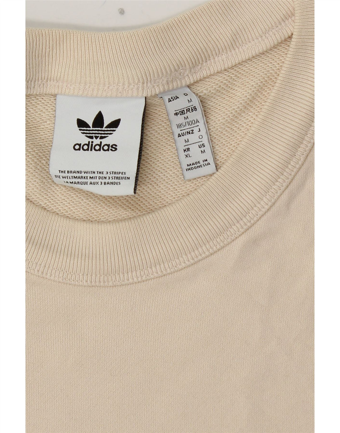 ADIDAS Sweatshirt til mænd Medium Hvid Bomuld