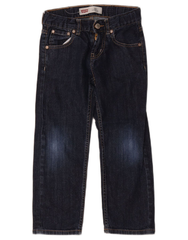 Levi's Girls 504 Regular Straight Jeans 5-6 år W22 L18 Marineblå Bomuld