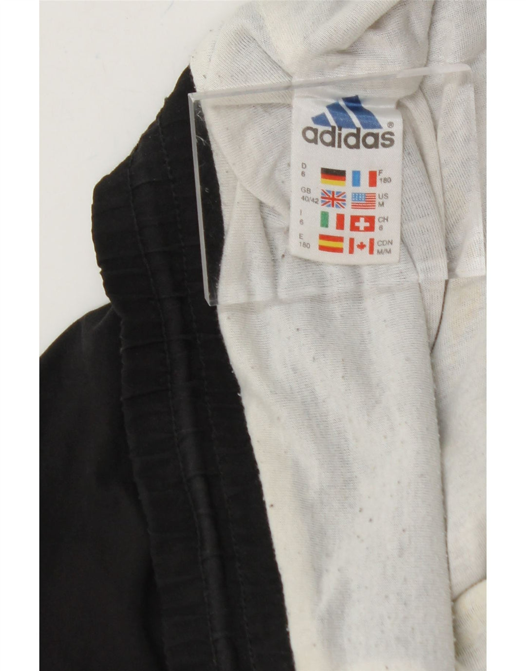ADIDAS Mens Tracksuit Trousers Joggers Large  Black Polyester Vintage Adidas and Second-Hand Adidas from Messina Hembry 