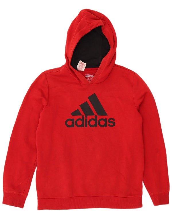Adidas Grafisk hættetrøje til drenge 13-14 år rød bomuld
