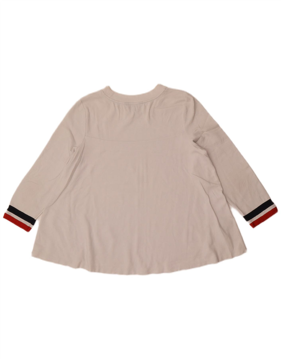 Tommy Hilfiger Dame Top 3/4 ærmer UK 10 Lille hvid stribet