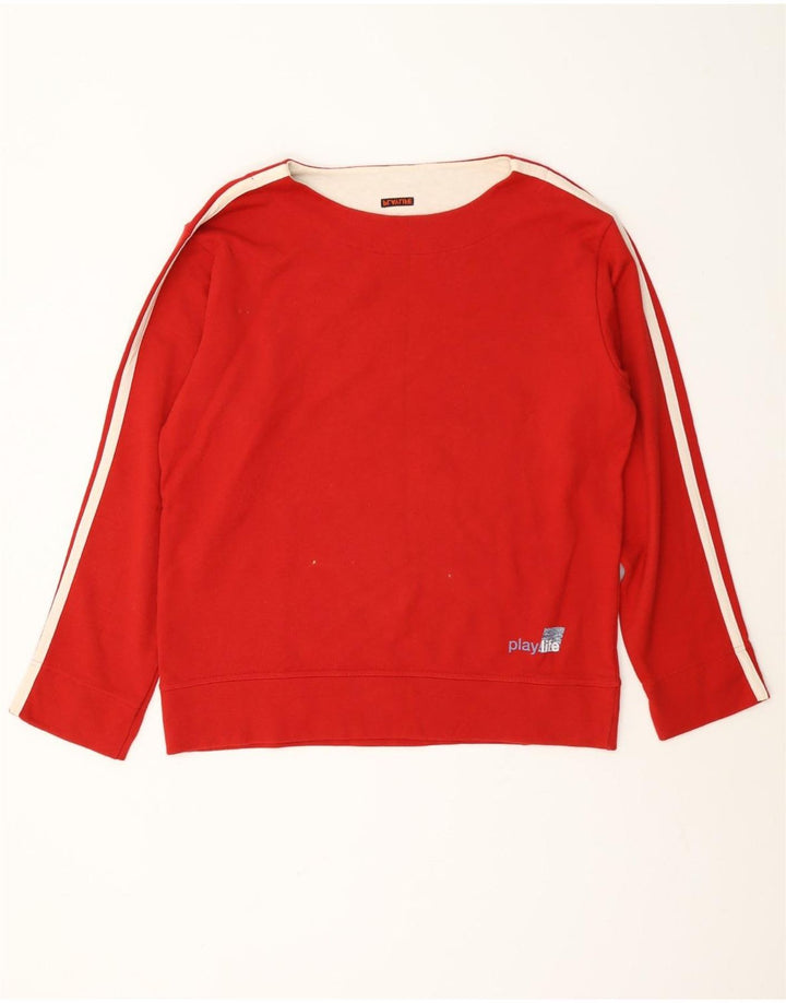 Playlife Dame Sweatshirt Jumper UK 14 Medium Rød Bomuld