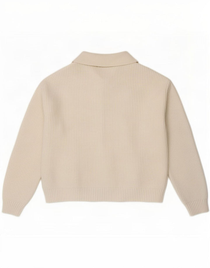 Marks & Spencer Dame Cardigan Sweater UK 14 Medium White Viscose