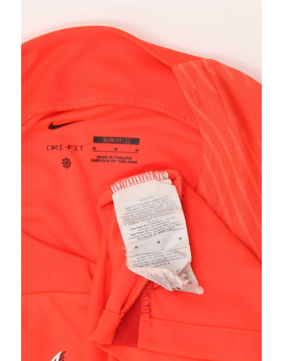 Nike Grafisk T-shirt til mænd, top Medium Orange Colourblock Polyester